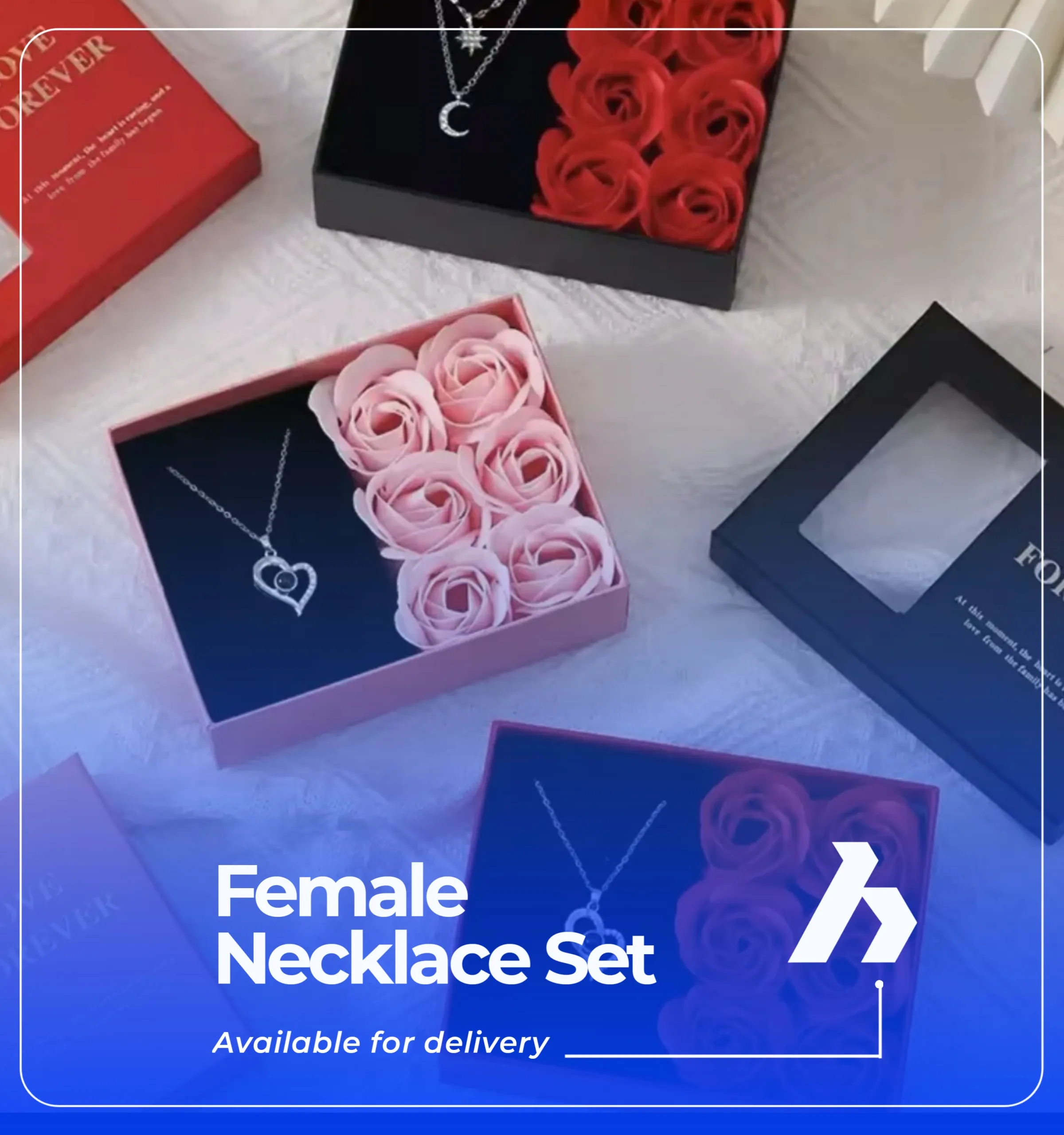 FEMALE NECKLACE + ROSE